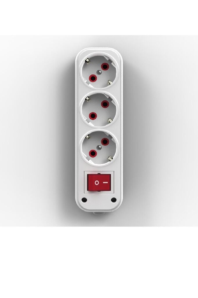 Fetih Üçlü Anahtarlı Golyat Topraklı Grup Priz 106-03