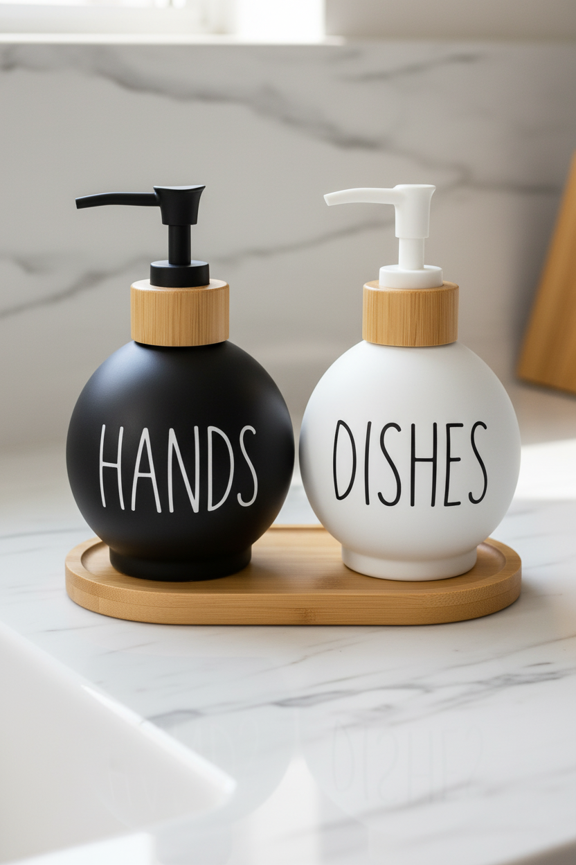 Kapris Dmr-8890 2Li Bambu Tabaklı Yuvarlak Cam Sabunluk