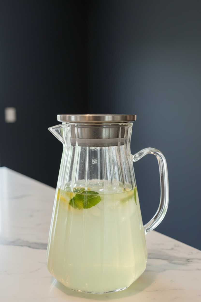 Kapris Metal Kapaklı 1500 Ml Cam Sürahi KAP-020