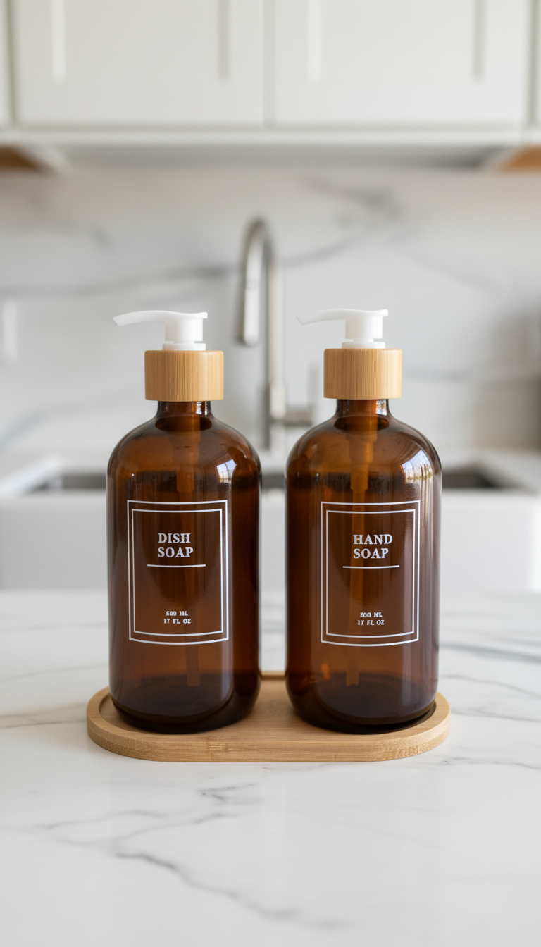 Kapris Mtr-2503788 2Li Bambu Tabaklı Cam Sabunluk