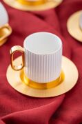 Acar Koh-05839 Erika Porselen 4 Lü Çay Fincan Takımı 160ml Beyaz