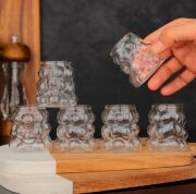 Kapris Boncuk Kahve Yanı Bardak 6'lı Mini Üzüm Bardak 75 ml 8528