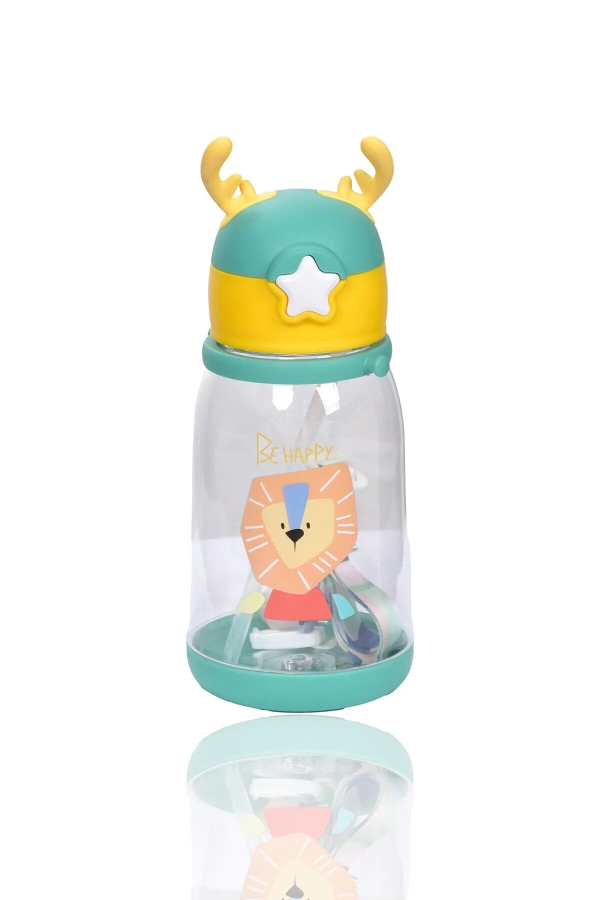 Kapris Geyik Figürlü Yeşil Çocuk Su Matarası 600 Ml 75986