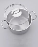 Korkmaz Perla 3 Litre Basık Pilav Tenceresi A1658 24x6,5 Cm