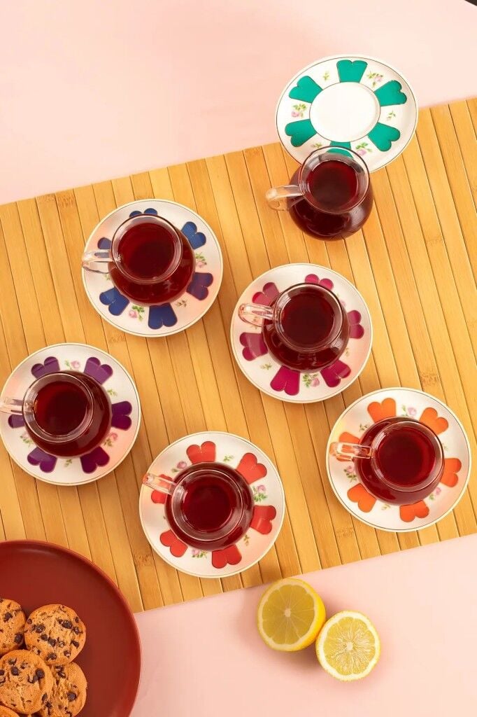 Perotti Beyoğlu 6 Kişilik 12 Parça Kulplu Çay Seti 210 Ml 17901