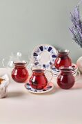 Perotti Laleli 6 Kişilik 12 Parça Kulplu Çay Seti 210 Ml 17903