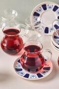 Perotti Laleli 6 Kişilik 12 Parça Kulplu Çay Seti 210 Ml 17903
