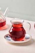 Perotti Laleli 6 Kişilik 12 Parça Kulplu Çay Seti 210 Ml 17903