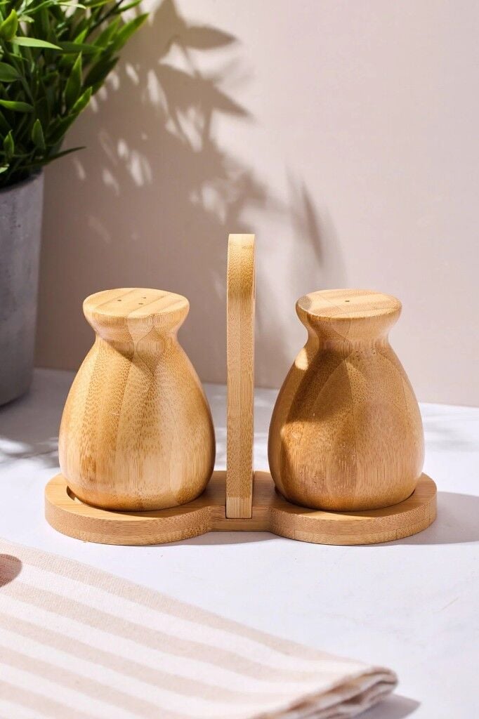 Perotti Duke 2 Li Bambu Standlı Tuzluk Biberlik 16594