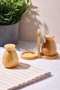 Perotti Duke 2 Li Bambu Standlı Tuzluk Biberlik 16594