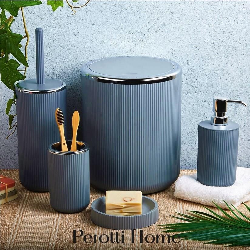 Perotti Lisbone Silver 5 Parça Banyo Takımı Antrasit 13166