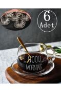 Arow Good Morning Borosilikat Cam Çay Seti 200 ml 2956