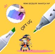 Touch Çift Uçlu Fosforlu Kalem 24 Renk Art Marker