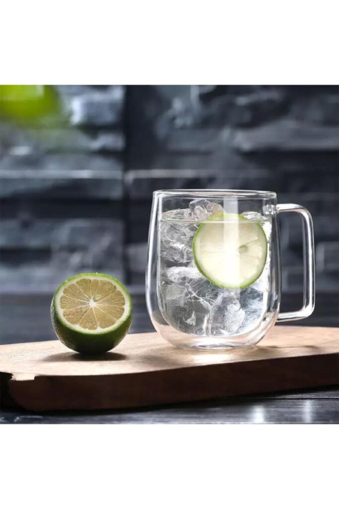 Perotti Çift Cidarlı Cam Bardak Kupa 300 ml 12468