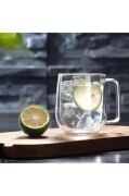 Perotti Çift Cidarlı Cam Bardak Kupa 300 ml 12468