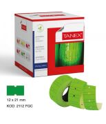 Tanex Yeşil Renkli Fiyat Etiketi 12 x 21 Mm 24 Rulo