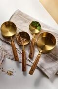Perotti Vasto Gold Ahşap Saplı 4 Lü Ölçü Kaşığı Büyük Boy 17743