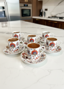 Kapris 6 Kişilik 12 Parça Kahve Fincan Takımı YX-241105