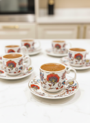 Kapris 6 Kişilik 12 Parça Kahve Fincan Takımı YX-241106
