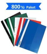 Noki Eco Telli Dosya Plastik Mavi 800 Adet 16 Paket (1 Koli)
