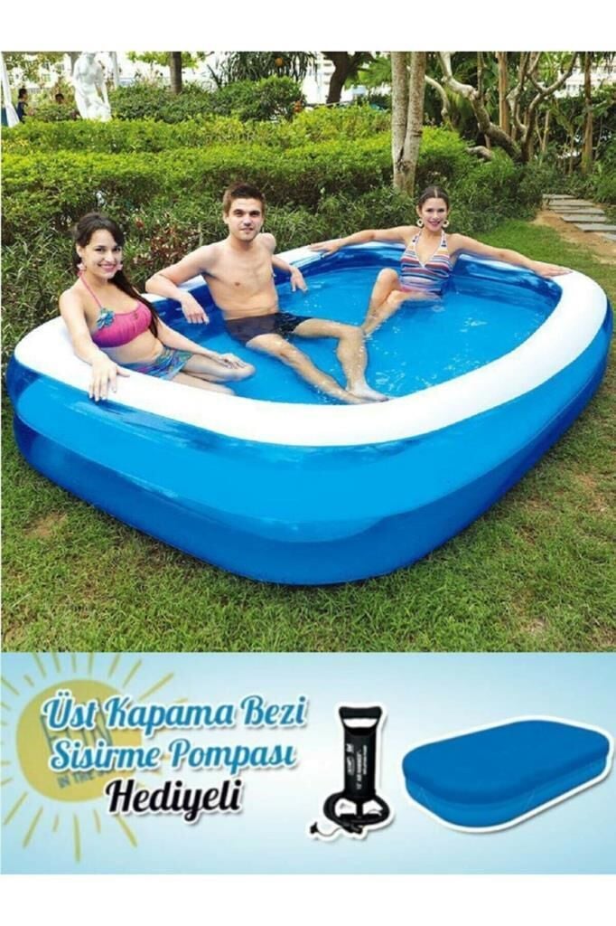Bestway 54006 Havuz+Pompa+Örtü Set Jumbo 262X175X51 cm