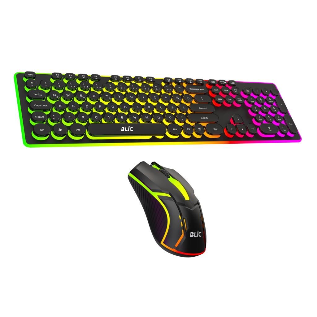 Blic Kablolu RGB Gaming Klavye Mosue Seti BKB-8