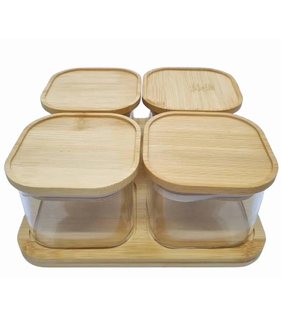 Mien 4Lü Cam Kahvaltılık Seti Bor46