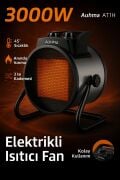 Auhma Heater Fanlı Isıtıcı AT1H 3000 W Kırmızı