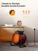 Auhma Heater Fanlı Isıtıcı AT1H 3000 W Kırmızı