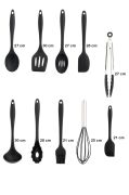 Perotti Lucy Black 10 Parça Silikon Mutfak Seti 15678