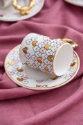 Acar Juliette 6 Kişilik Kahve Fincanı Takımı 90 ml Pembe 06013
